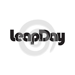 LEAP DAY text design vector