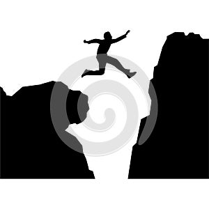 Leap of faith EPS vector file