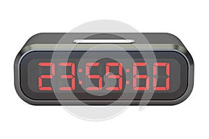 Leap second on watches concept, 3D rendering