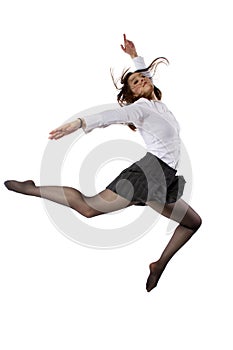 Leaping Businesswoman