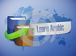 Learn arabic books illustration design