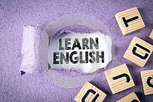 Learn English. Career opportunities, distance learning and courses concept