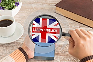 Learn English concept