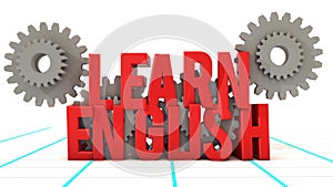 Learn English and gearwheel