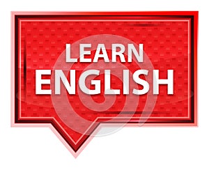 Learn English misty rose pink banner button