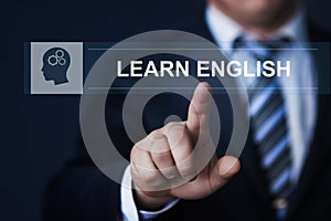 Learn english Online Education Knowledge Business Internet Technology Concept