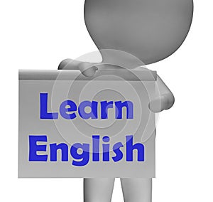 Learn English Sign Shows ESOL Or Second Language photo