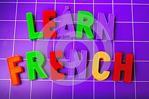 Learn french language alphabet on magnets letters