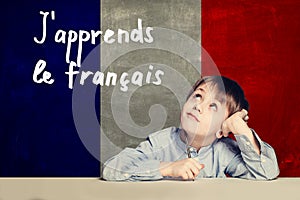 Learn french language concept.