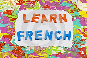 Learn French language course France lesson illustration
