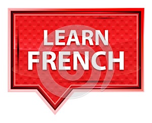 Learn French misty rose pink banner button
