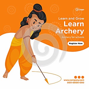 Learn and grow archery banner design