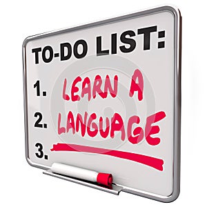 Learn a Language To Do List Foreign Dialect photo