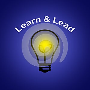 Learn and Lead - Leadership business concept