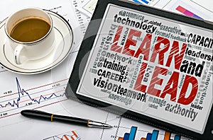 Learn and lead word cloud