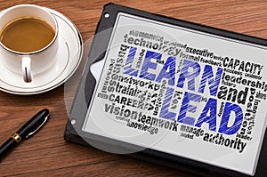 Learn and lead word cloud