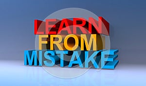 Learn from mistake on blue