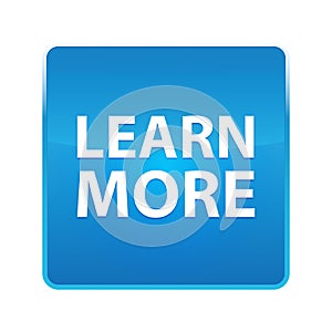 Learn More shiny blue square button