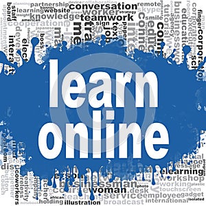 Learn online word cloud