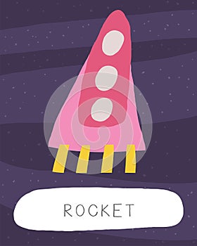 Learn space flashcard for kids