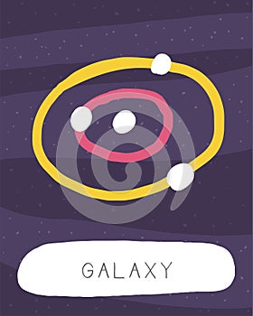 Learn space flashcard for kids