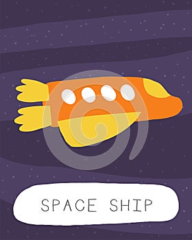 Learn space flashcard for kids