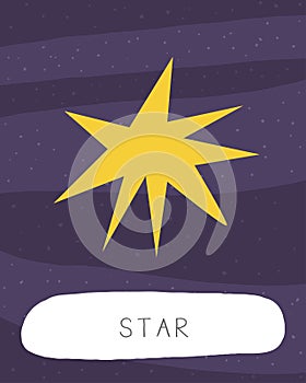 Learn space flashcard for kids