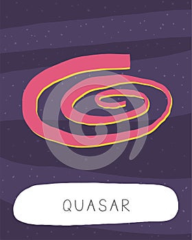 Learn space flashcard for kids
