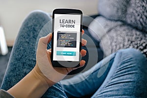 Learn to code concept