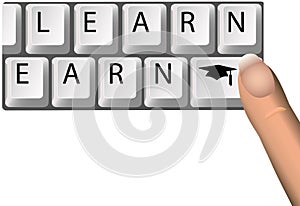 LEARN to EARN Education Graduation Keys on Compute