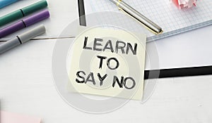 learn to say no - advice or reminder on a paper
