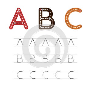 Learn to write letters ABC