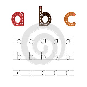 Learn to write letters abc small