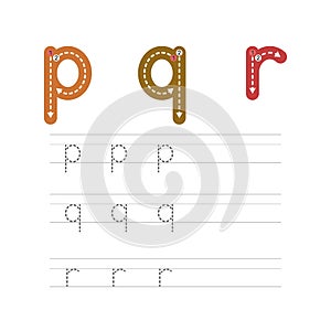 Learn to write letters pqr amall 2