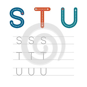 Learn to write letters STU 2