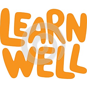 Learn Well Bold Typography Design