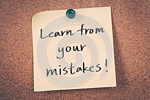 Learn from your mistakes