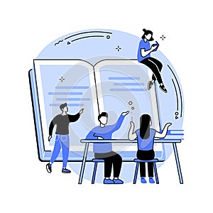 Learning abstract concept vector illustration.