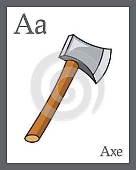 Learning the Alphabet Card - Axe