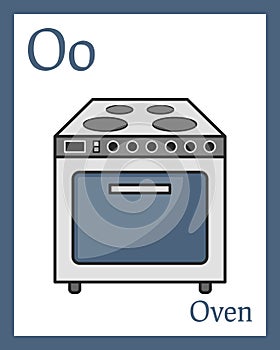 Learning the Alphabet Card - Oven