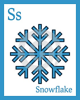 Learning the Alphabet Card - Snowflake