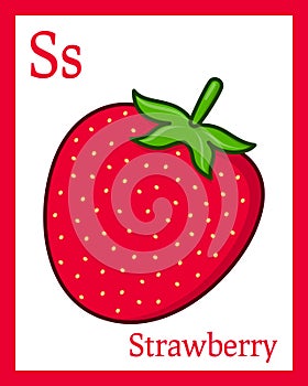 Learning the Alphabet Card - Strawberry