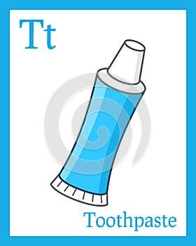 Learning the Alphabet Card - Toothpaste