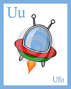 Learning the Alphabet Card - Ufo
