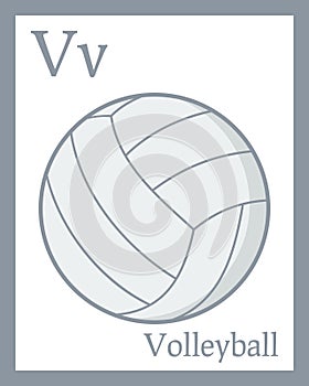 Learning the Alphabet Card - Volleyball