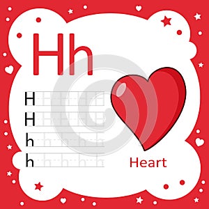 Learning Alphabet Tracing Letters - Heart