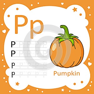 Learning Alphabet Tracing Letters Pumpkin