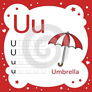 Learning Alphabet Tracing Letters Umbrella
