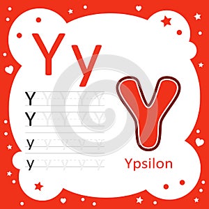 Learning Alphabet Tracing Letters Ypsilon