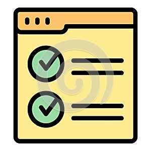 Learning checklist icon vector flat